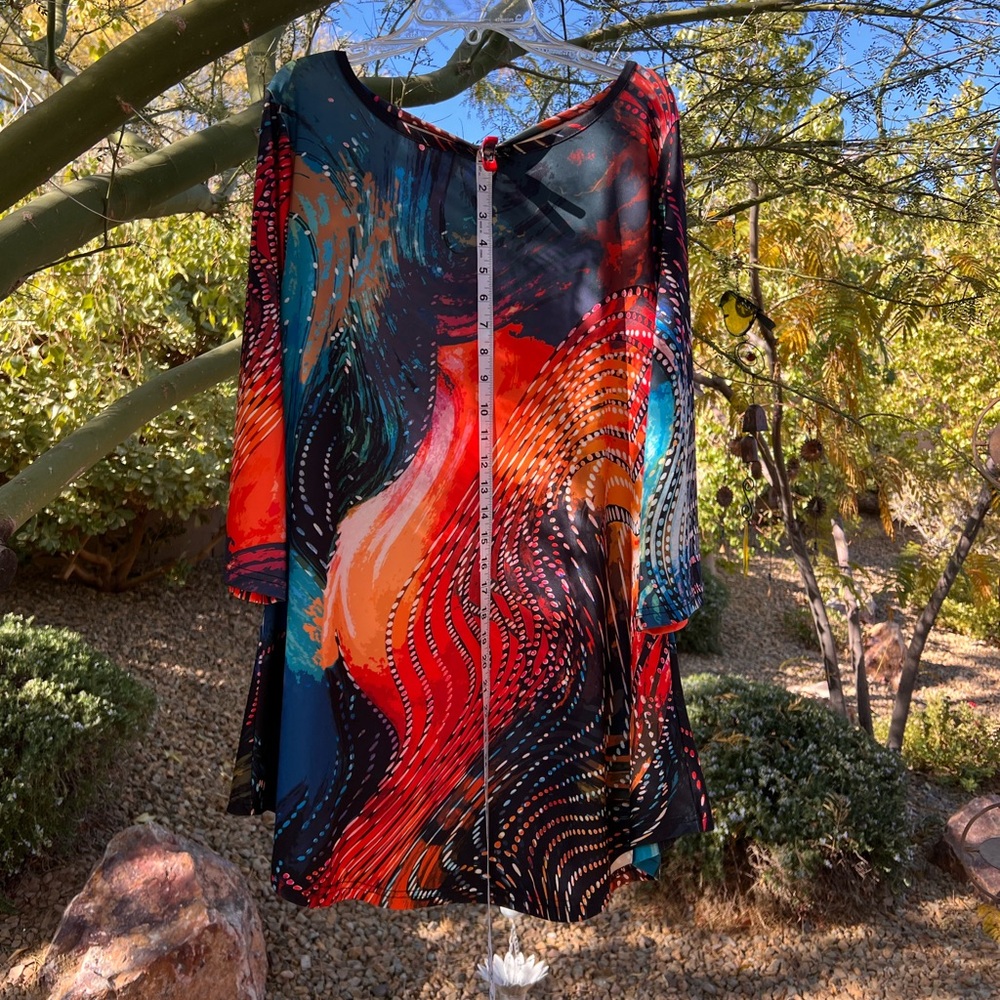 - Colorful Abstract Tunic Top